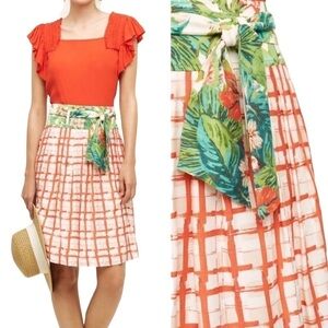 Anthropologie Maeve Country Fair Above Knee Length Skirt